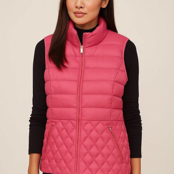 Talbots Jackets & Blazers - Talbots Down Puffer Vest Womens Large Pink